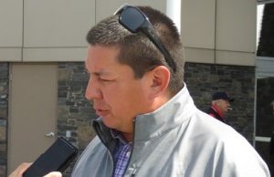 Guy Lonechild last spring at the Dakota Dunes Casino considering a return to FSIN politics.